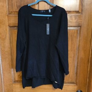 Tahari Black Long Sleeve Women's Top